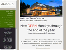 Tablet Screenshot of alecs-shoes.com